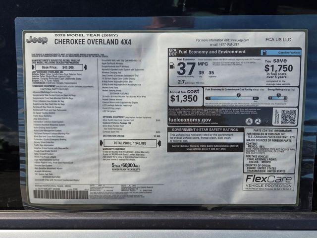 new 2026 Jeep Cherokee car, priced at $41,819