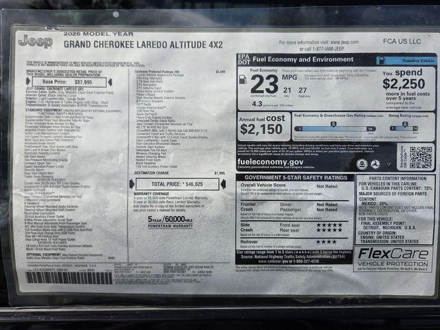 new 2026 Jeep Grand Cherokee car, priced at $38,370