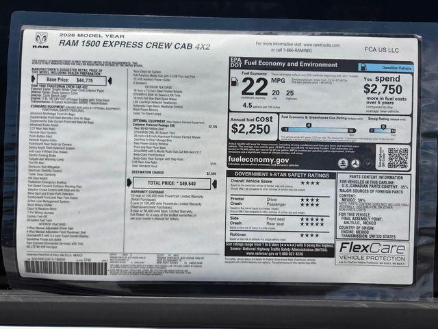 new 2026 Ram 1500 car, priced at $42,584