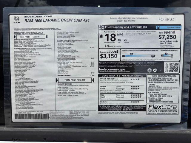 new 2026 Ram 1500 car, priced at $61,191