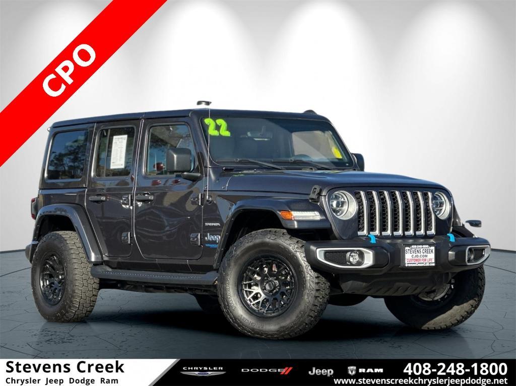 used 2022 Jeep Wrangler Unlimited 4xe car, priced at $28,499