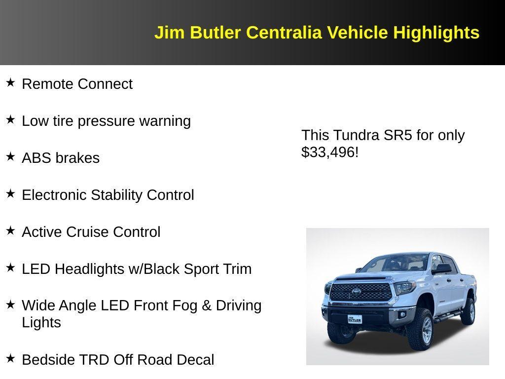 used 2020 Toyota Tundra car, priced at $33,496