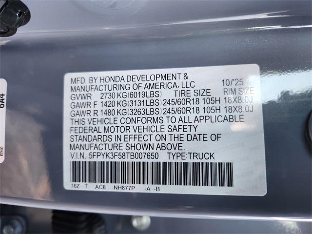 new 2026 Honda Ridgeline car, priced at $44,345