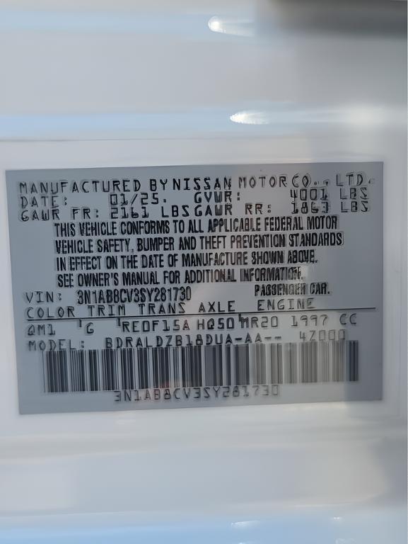used 2025 Nissan Sentra car, priced at $18,000