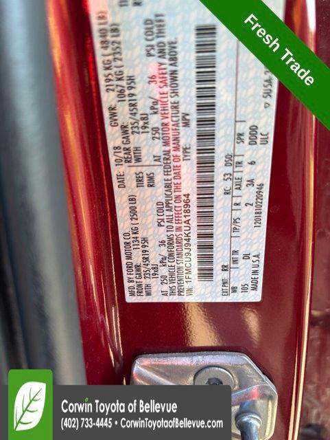 used 2019 Ford Escape car, priced at $19,000
