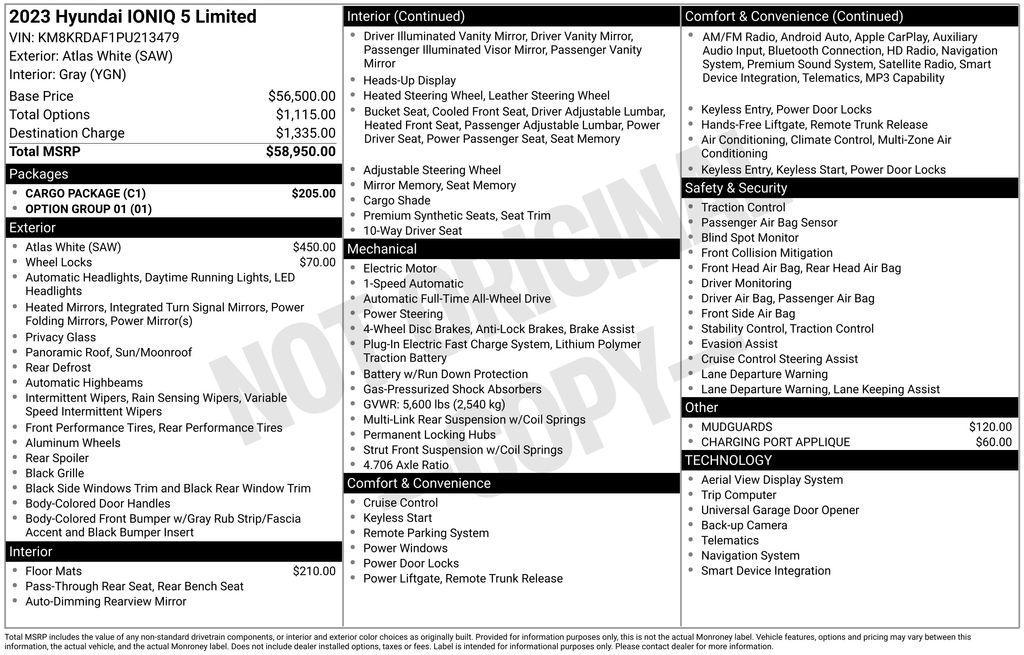 new 2023 Hyundai IONIQ 5 car, priced at $58,950