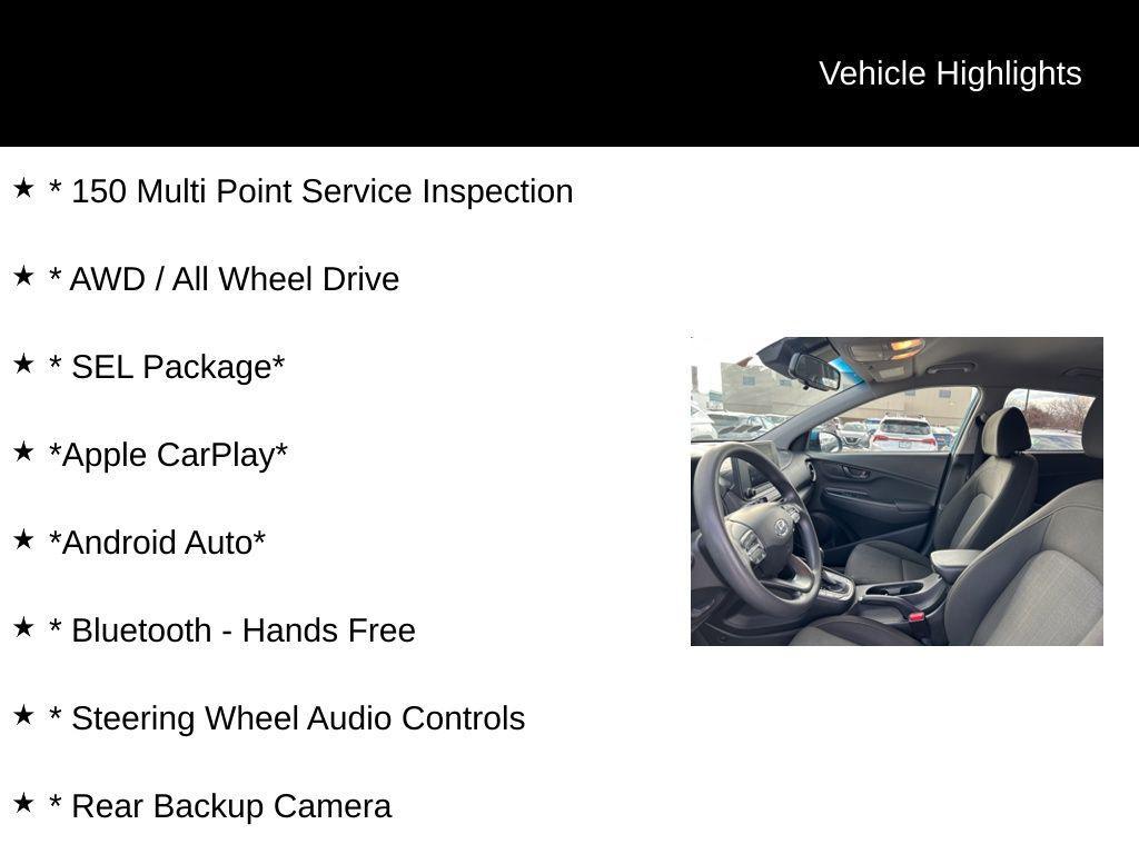 used 2022 Hyundai Kona car, priced at $18,500