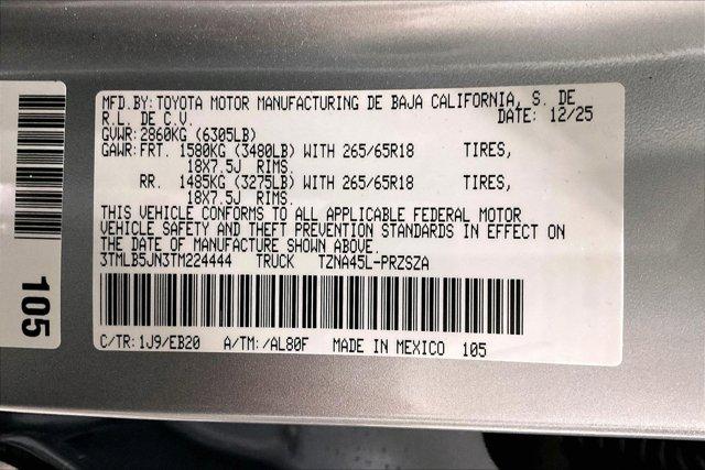 new 2026 Toyota Tacoma car, priced at $55,609