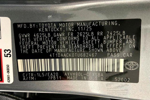 new 2026 Toyota Camry car, priced at $38,896