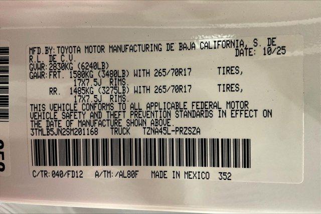 new 2025 Toyota Tacoma car, priced at $50,094