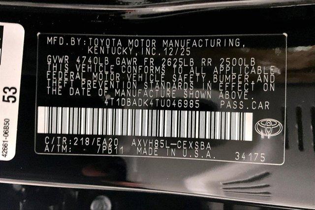 new 2026 Toyota Camry car, priced at $38,863