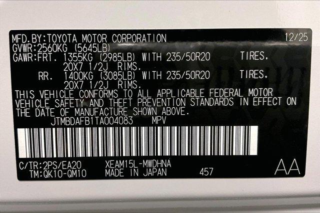 new 2026 Toyota bZ car, priced at $49,133