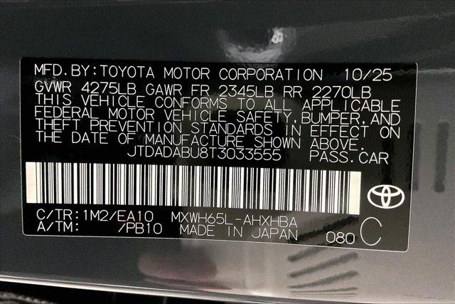 new 2026 Toyota Prius car, priced at $39,153