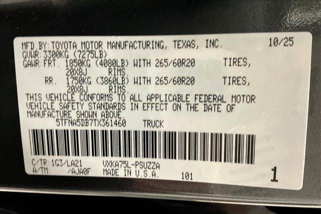 new 2026 Toyota Tundra car, priced at $71,239