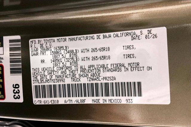 new 2026 Toyota Tacoma car, priced at $55,249