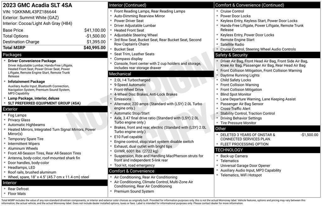 used 2023 GMC Acadia car, priced at $21,618