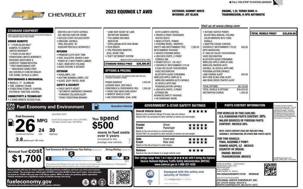 used 2023 Chevrolet Equinox car, priced at $24,498