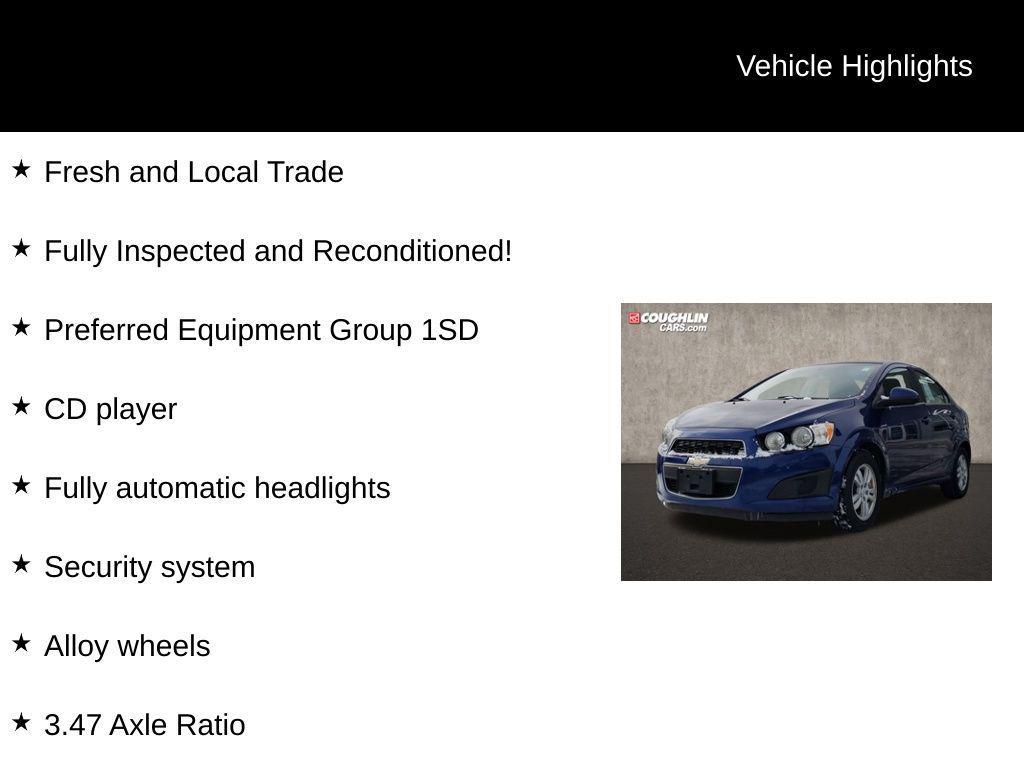 used 2014 Chevrolet Sonic car, priced at $6,664