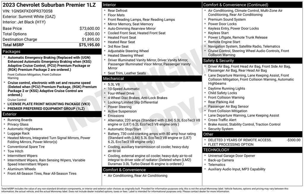 used 2023 Chevrolet Suburban car, priced at $43,991