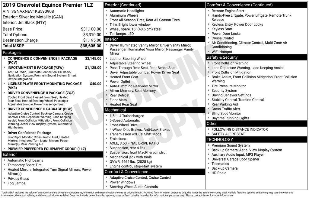 used 2019 Chevrolet Equinox car, priced at $14,991