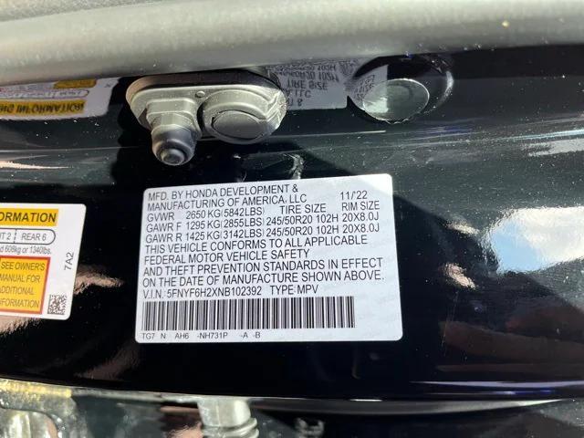 used 2022 Honda Pilot car, priced at $32,126