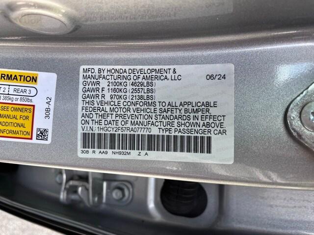 used 2024 Honda Accord Hybrid car, priced at $25,783