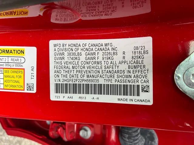 used 2023 Honda Civic car, priced at $22,772