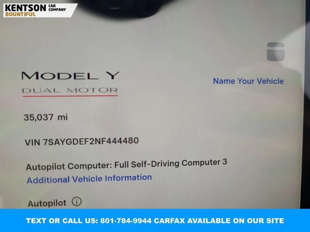 used 2022 Tesla Model Y car, priced at $32,650