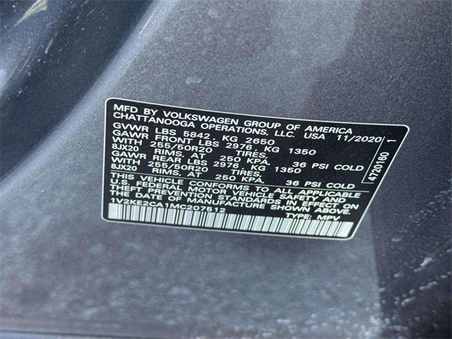 used 2021 Volkswagen Atlas Cross Sport car, priced at $21,940