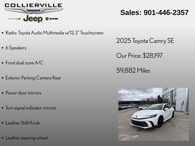 used 2025 Toyota Camry car, priced at $28,197