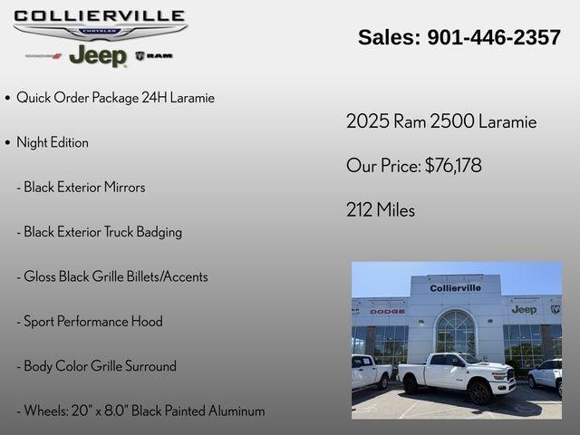 new 2025 Ram 2500 car, priced at $78,178