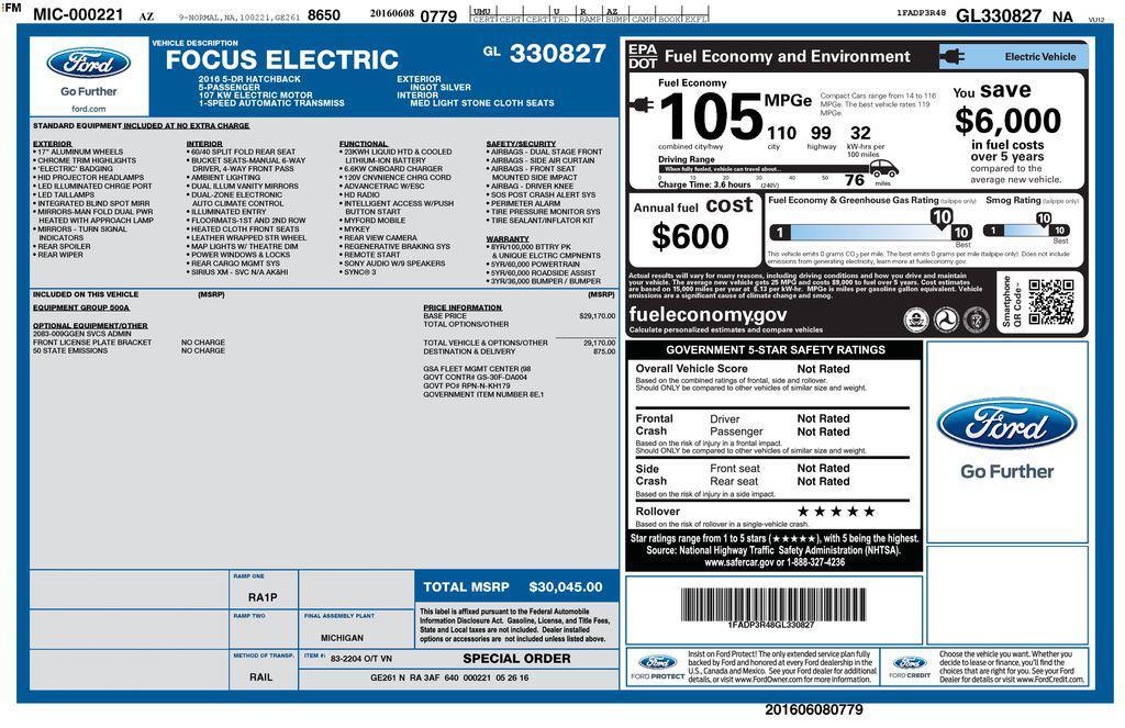 used 2016 Ford Focus car, priced at $9,498