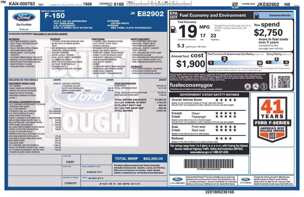 used 2018 Ford F-150 car, priced at $15,399