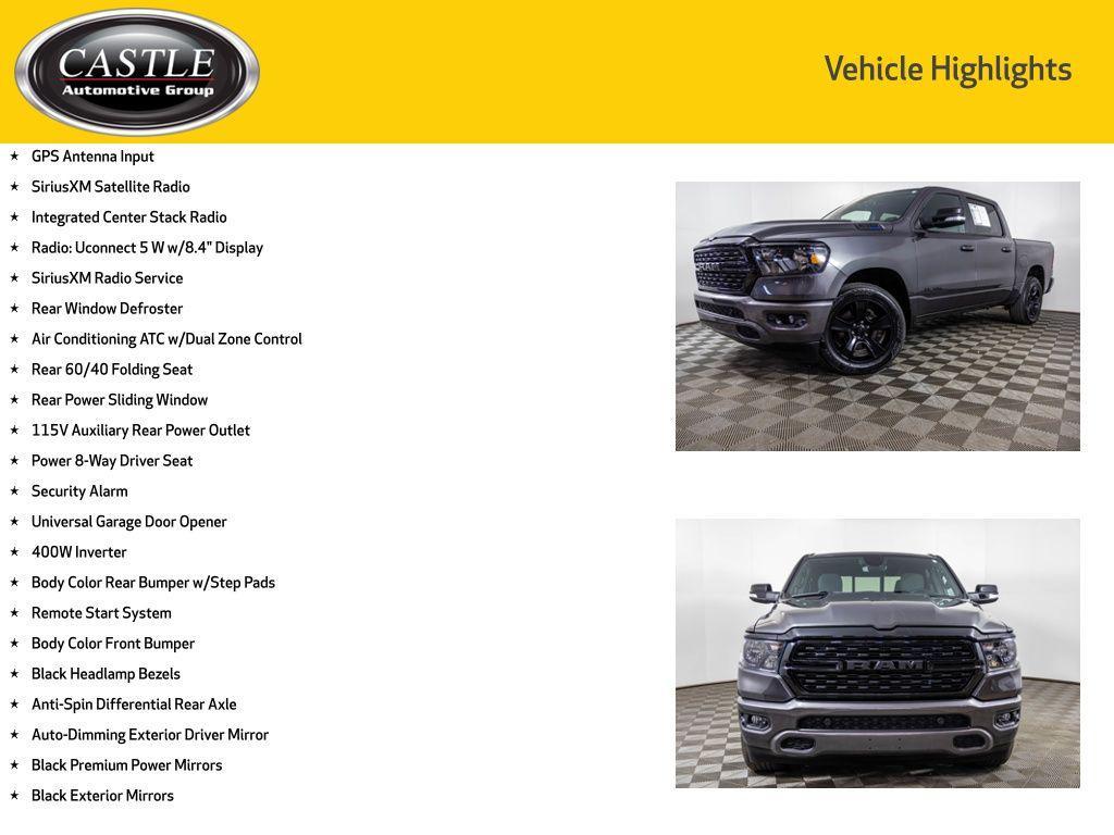 used 2022 Ram 1500 car, priced at $36,877