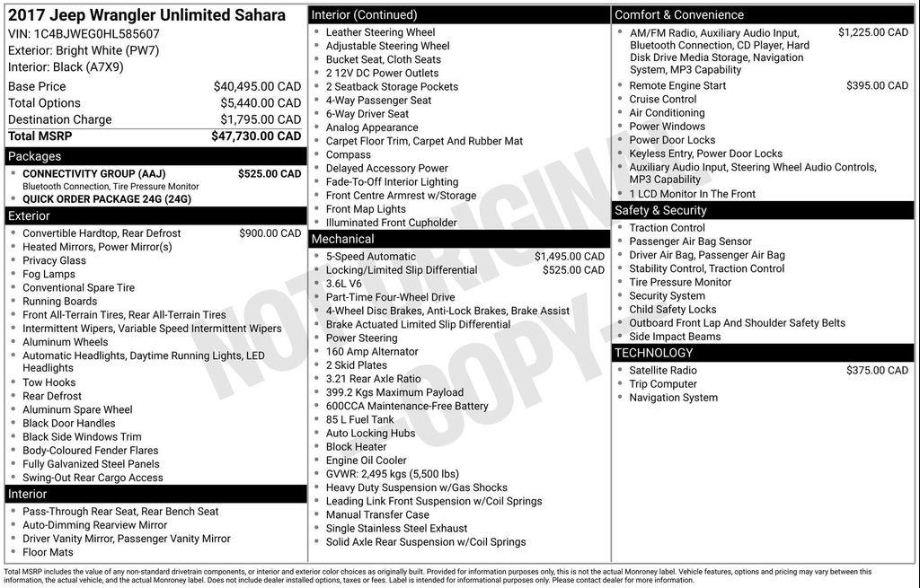 used 2017 Jeep Wrangler Unlimited car, priced at $19,477
