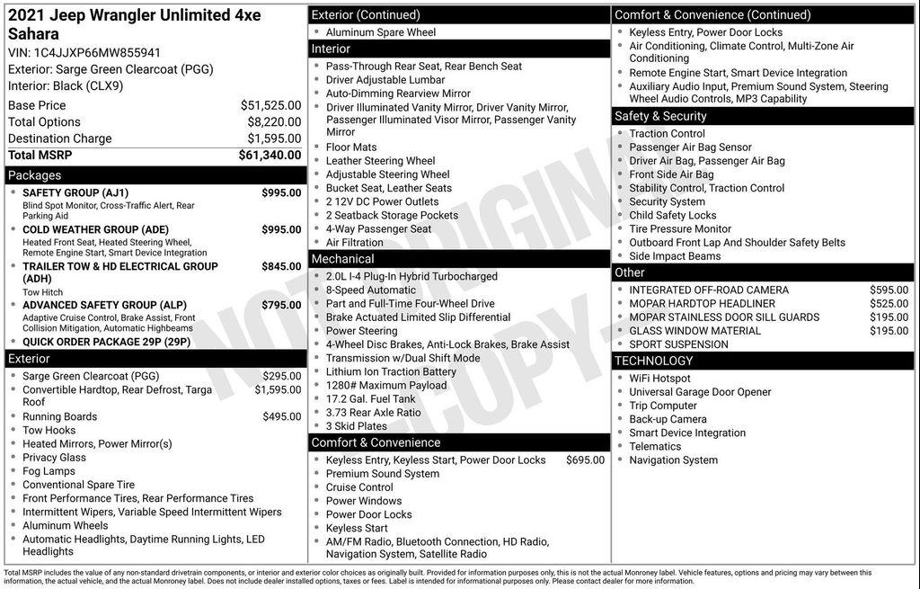 used 2021 Jeep Wrangler Unlimited 4xe car