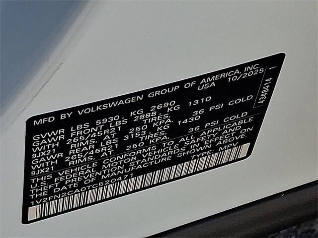 new 2026 Volkswagen Atlas car, priced at $55,922