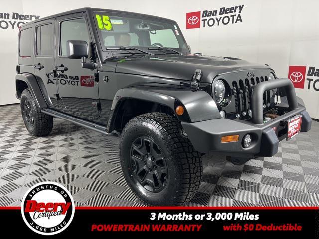 used 2015 Jeep Wrangler Unlimited car, priced at $17,551