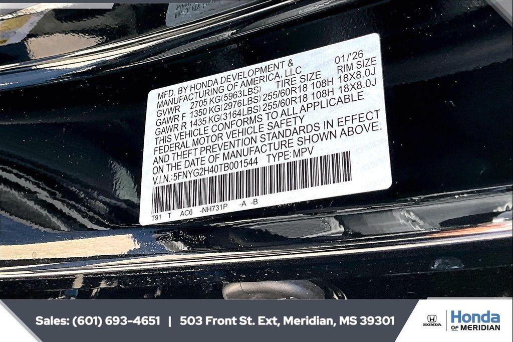 new 2026 Honda Pilot car, priced at $44,673