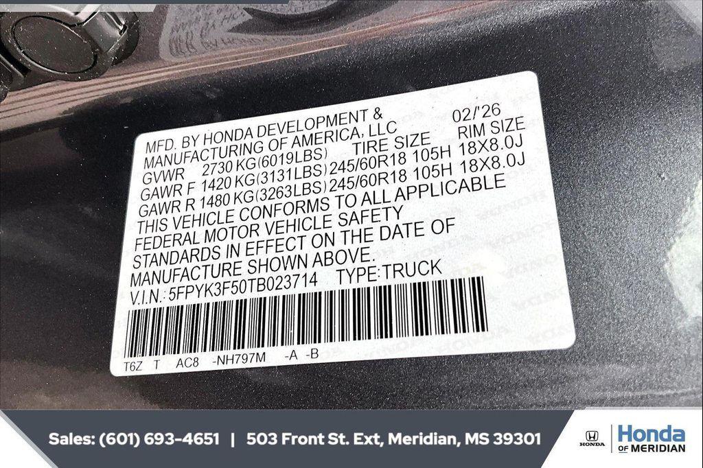 new 2026 Honda Ridgeline car, priced at $42,786