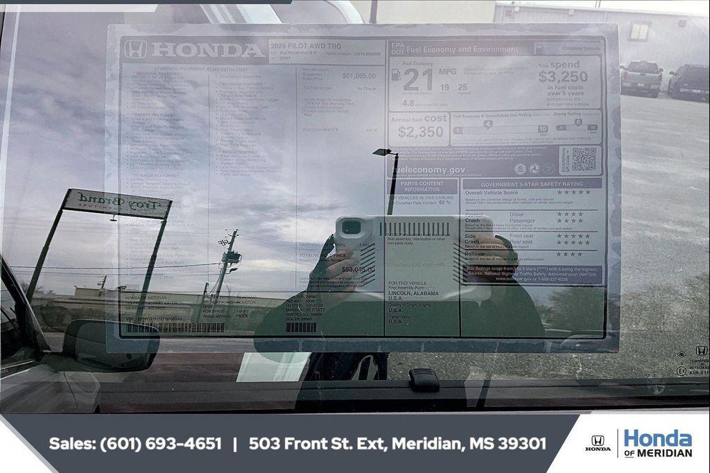 new 2026 Honda Pilot car, priced at $51,641