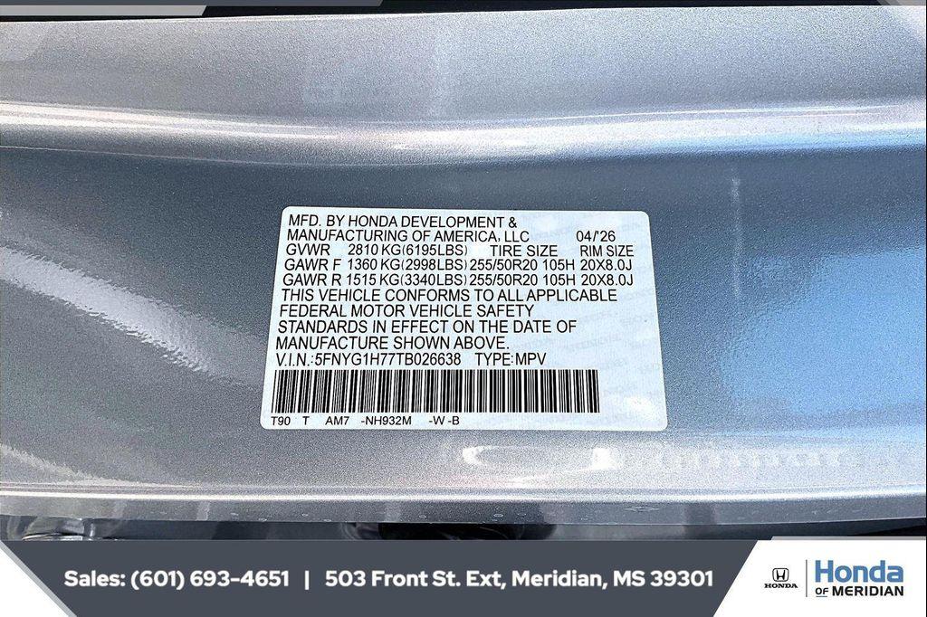 new 2026 Honda Pilot car, priced at $52,090