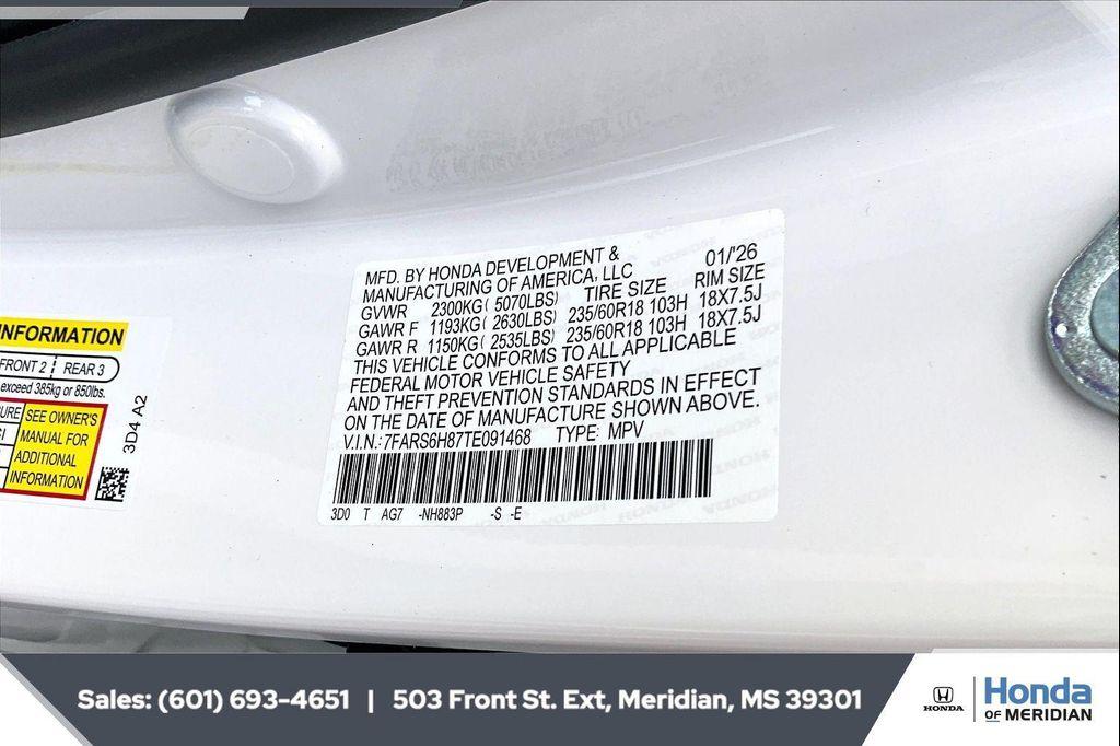 new 2026 Honda CR-V Hybrid car, priced at $40,065