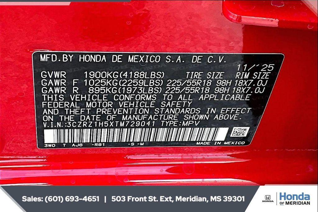 new 2026 Honda HR-V car, priced at $28,135