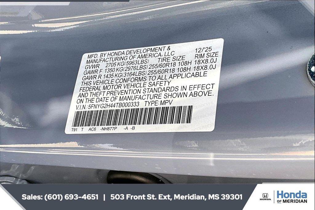 new 2026 Honda Pilot car, priced at $45,707