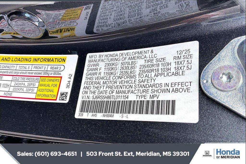 new 2026 Honda CR-V Hybrid car, priced at $38,161