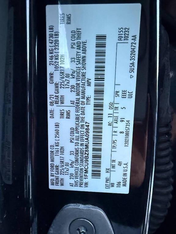 used 2021 Ford Escape car, priced at $15,999