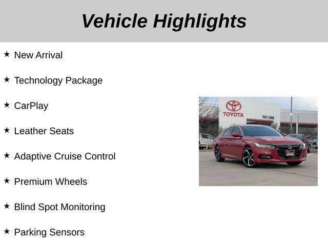 used 2020 Honda Accord car, priced at $18,220