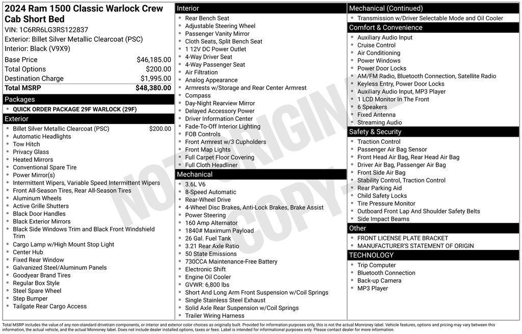 used 2024 Ram 1500 Classic car, priced at $28,174