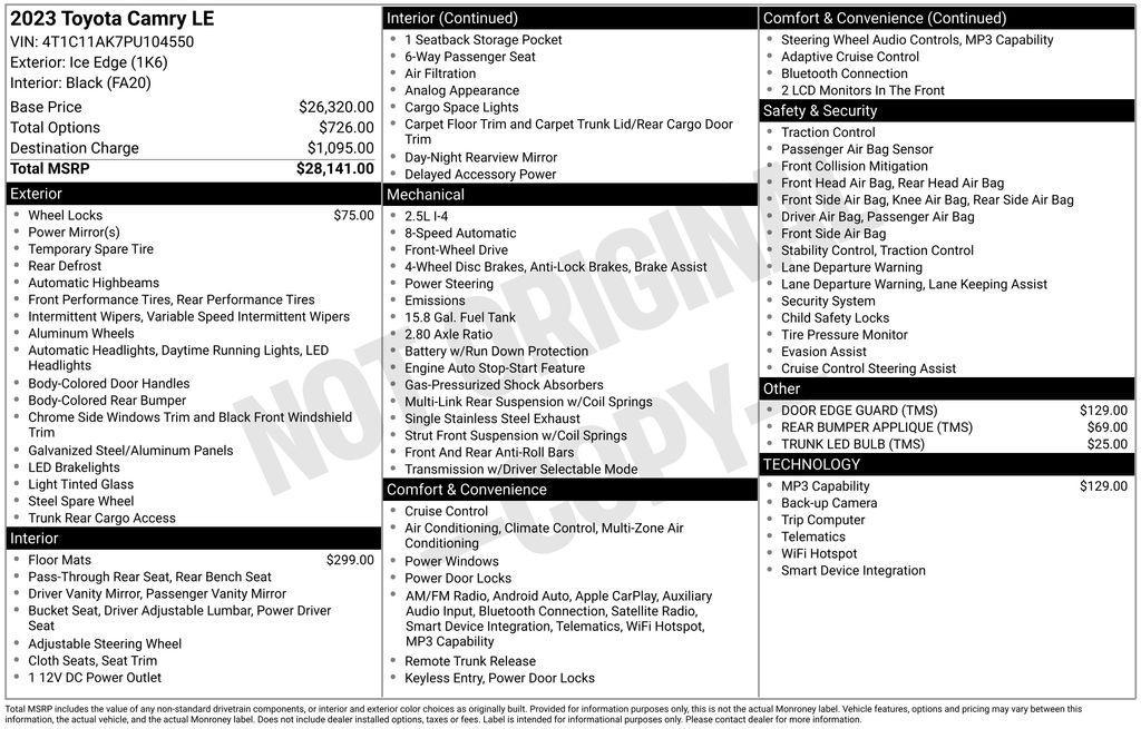 used 2023 Toyota Camry car, priced at $25,749